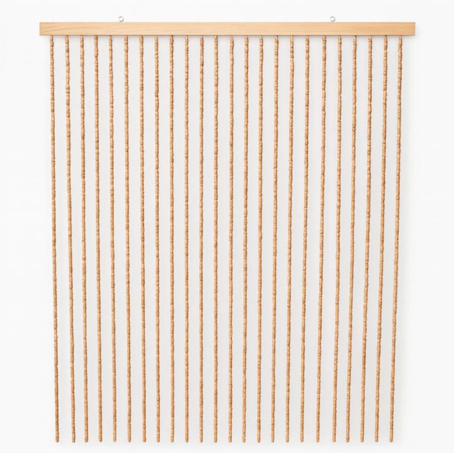 Forhæng med træperler - 90x200 cm